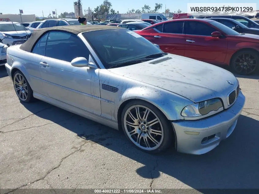 2003 BMW M3 VIN: WBSBR93473PK01299 Lot: 40821222