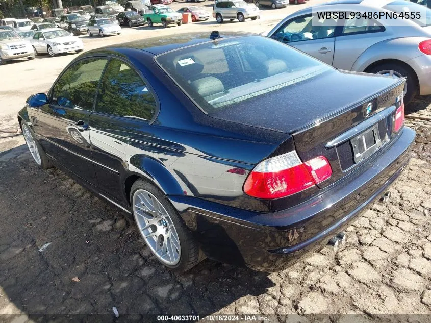 2006 BMW M3 VIN: WBSBL93486PN64555 Lot: 40633701