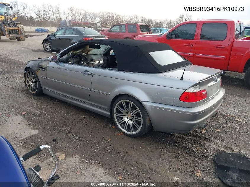 2006 BMW M3 VIN: WBSBR93416PK10973 Lot: 40856784