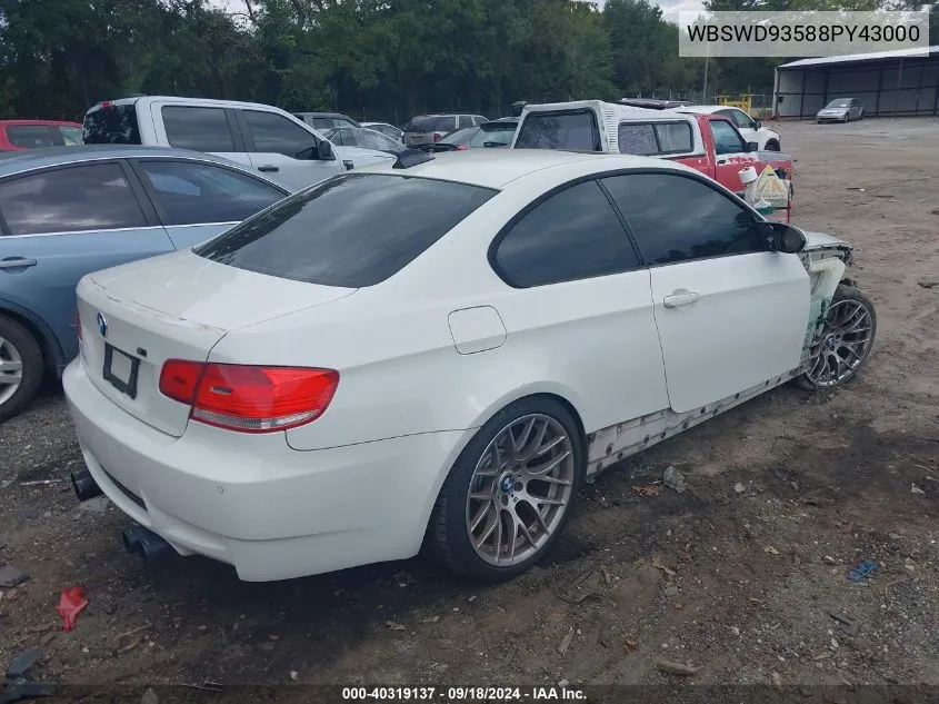 WBSWD93588PY43000 2008 BMW M3