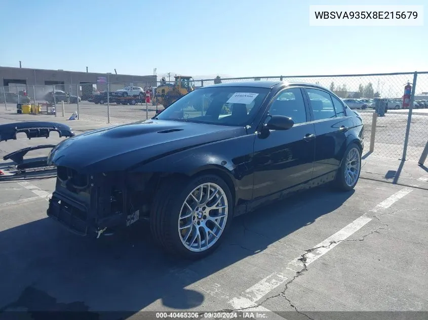 2008 BMW M3 M3 VIN: WBSVA935X8E215679 Lot: 40465306