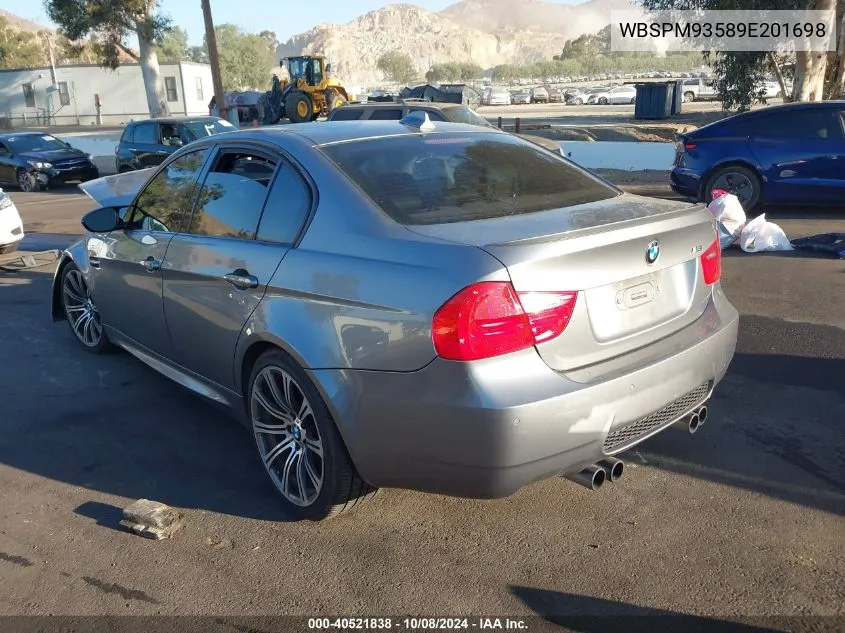 WBSPM93589E201698 2009 BMW M3