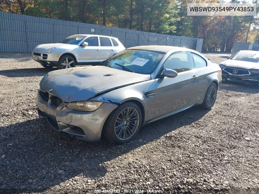 2009 BMW M3 VIN: WBSWD93549PY43853 Lot: 40658123