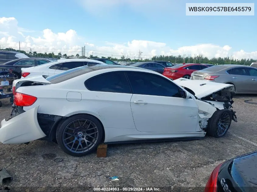 2011 BMW M3 VIN: WBSKG9C57BE645579 Lot: 40224983