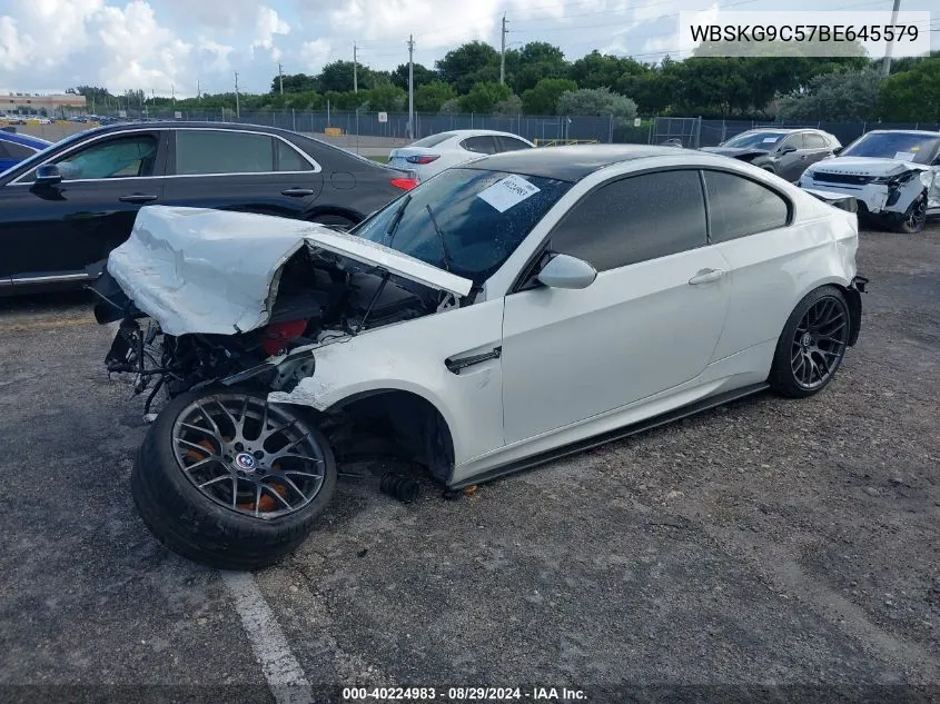 2011 BMW M3 VIN: WBSKG9C57BE645579 Lot: 40224983