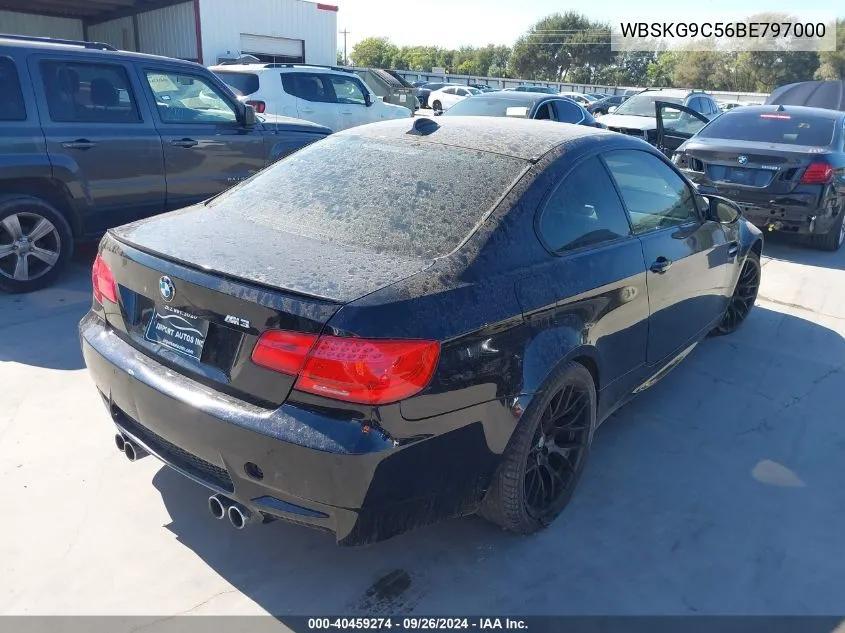 2011 BMW M3 VIN: WBSKG9C56BE797000 Lot: 40459274