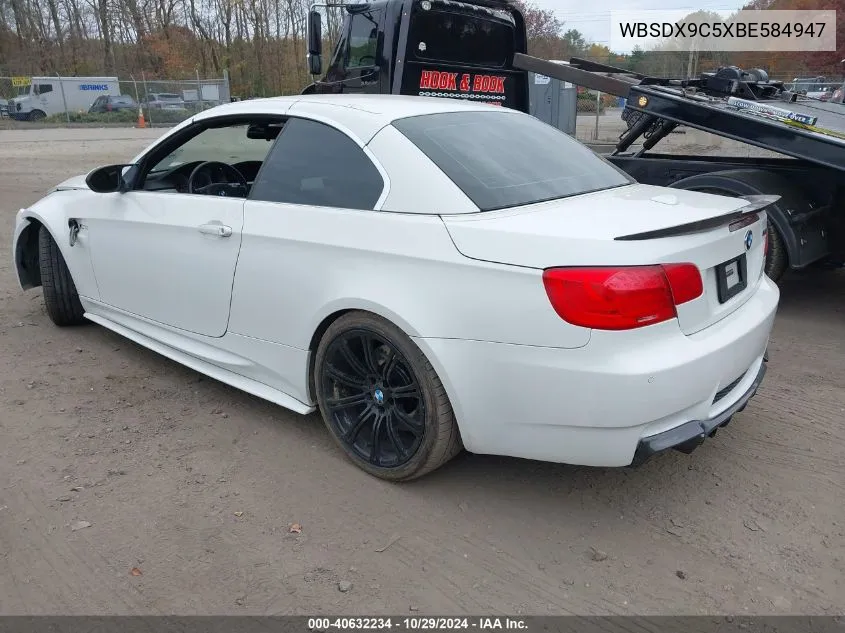 2011 BMW M3 VIN: WBSDX9C5XBE584947 Lot: 40632234