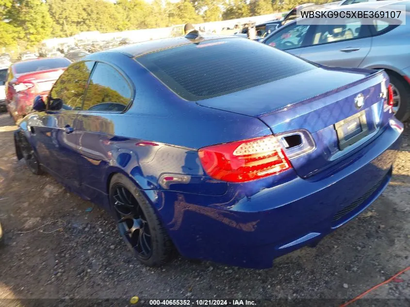 2011 BMW M3 VIN: WBSKG9C5XBE369107 Lot: 40655352