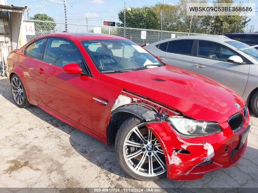 2011 BMW M3 VIN: WBSKG9C53BE368686 Lot: 40817759