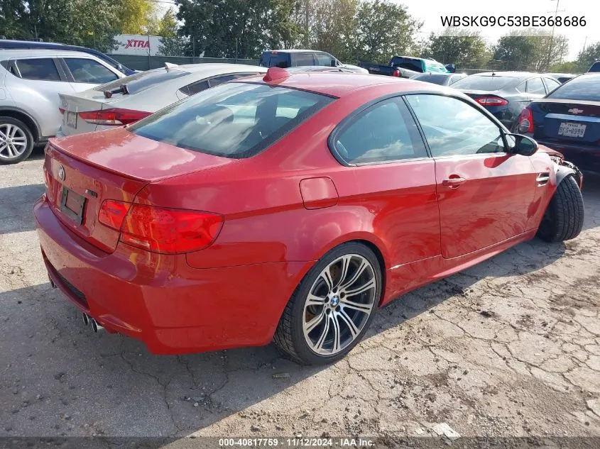 2011 BMW M3 VIN: WBSKG9C53BE368686 Lot: 40817759