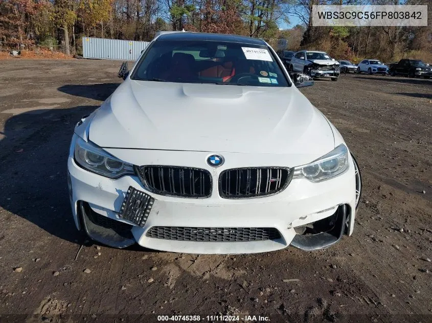 2015 BMW M3 VIN: WBS3C9C56FP803842 Lot: 40745358