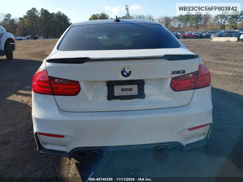 2015 BMW M3 VIN: WBS3C9C56FP803842 Lot: 40745358