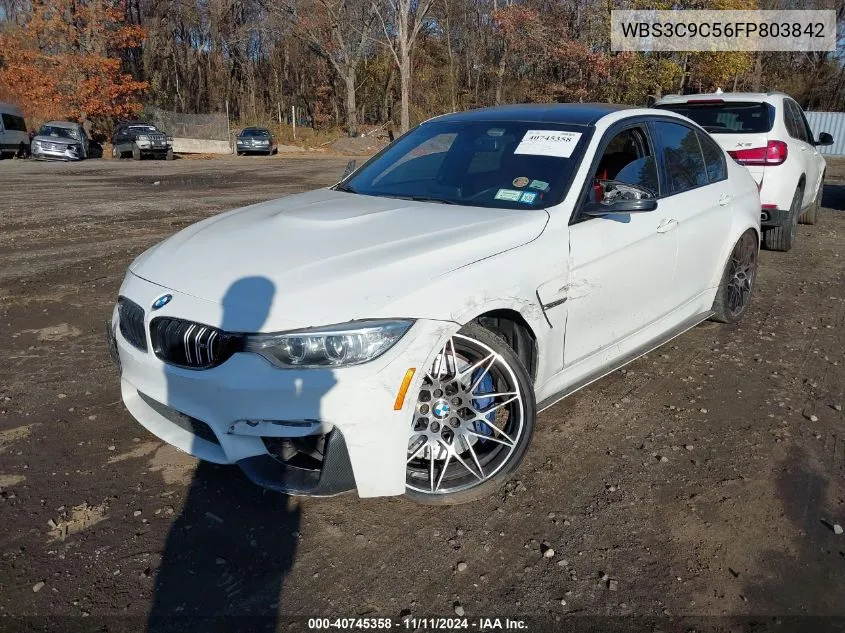 2015 BMW M3 VIN: WBS3C9C56FP803842 Lot: 40745358