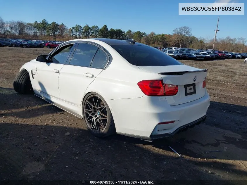 2015 BMW M3 VIN: WBS3C9C56FP803842 Lot: 40745358