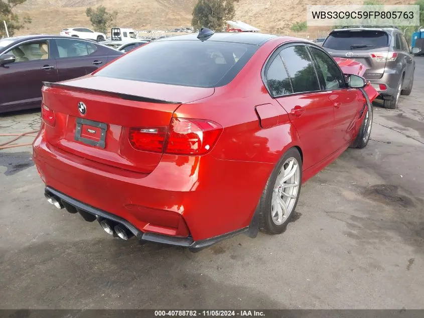 2015 BMW M3 VIN: WBS3C9C59FP805763 Lot: 40788782