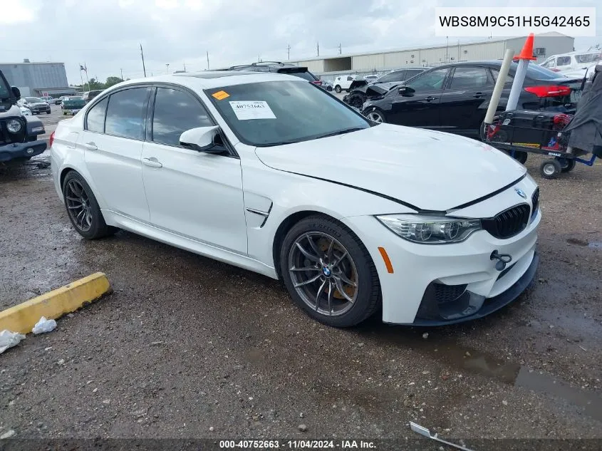 2017 BMW M3 VIN: WBS8M9C51H5G42465 Lot: 40752663