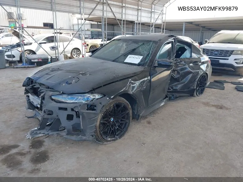 2021 BMW M3 Sedan VIN: WBS53AY02MFK99879 Lot: 40702425