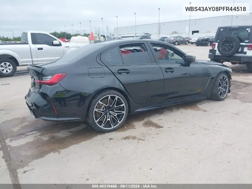 2023 BMW M3 Competition xDrive VIN: WBS43AY08PFR44518 Lot: 40310466