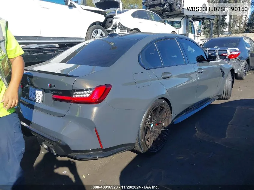 2025 BMW M3 Competition VIN: WBS23HJ07SFT90150 Lot: 40916928