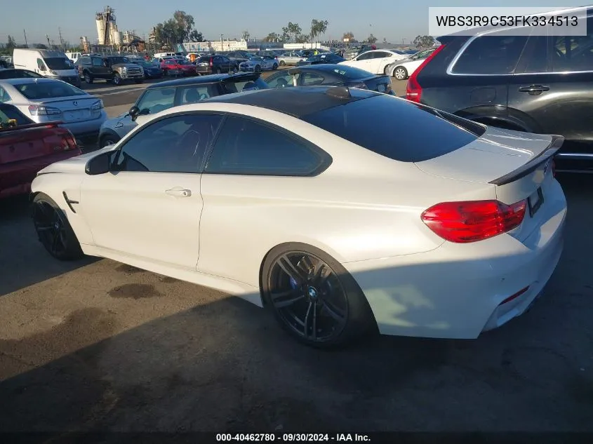 2015 BMW M4 VIN: WBS3R9C53FK334513 Lot: 40462780