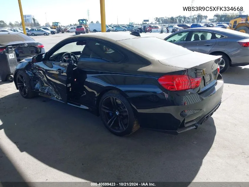 2015 BMW M4 VIN: WBS3R9C5XFK334668 Lot: 40599423