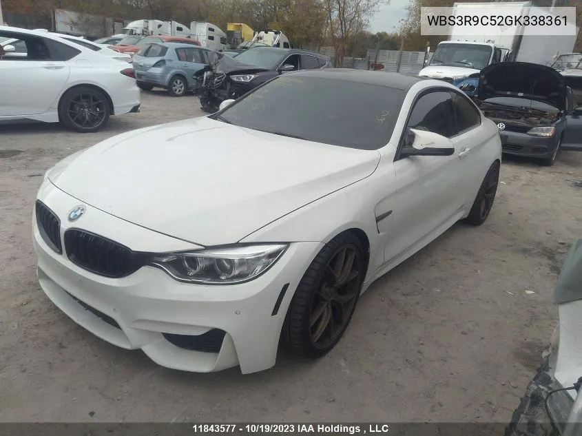 2016 BMW M4 VIN: WBS3R9C52GK338361 Lot: 11843577