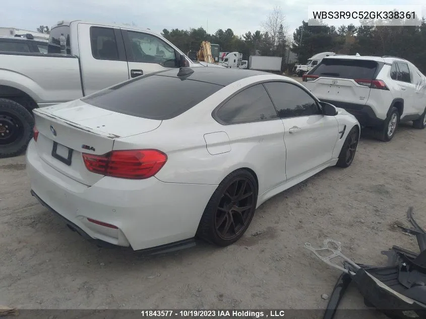 2016 BMW M4 VIN: WBS3R9C52GK338361 Lot: 11843577