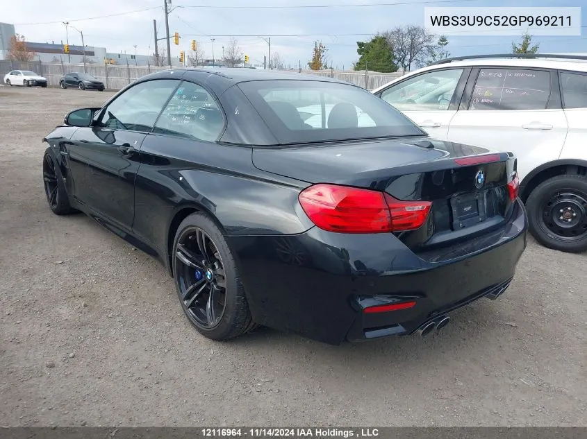 2016 BMW M4 VIN: WBS3U9C52GP969211 Lot: 12116964