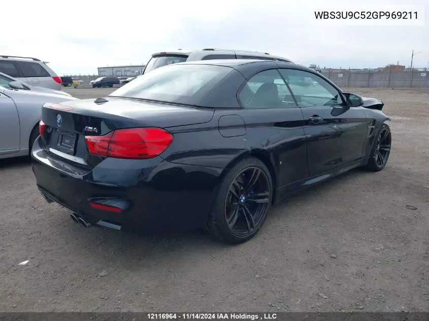 2016 BMW M4 VIN: WBS3U9C52GP969211 Lot: 12116964