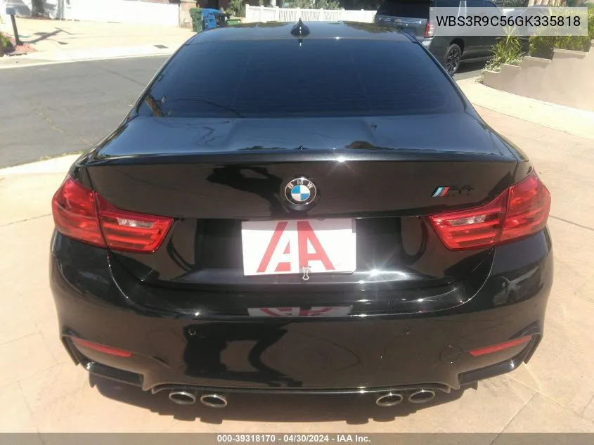 2016 BMW M4 VIN: WBS3R9C56GK335818 Lot: 39318170