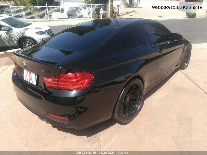 2016 BMW M4 VIN: WBS3R9C56GK335818 Lot: 39318170