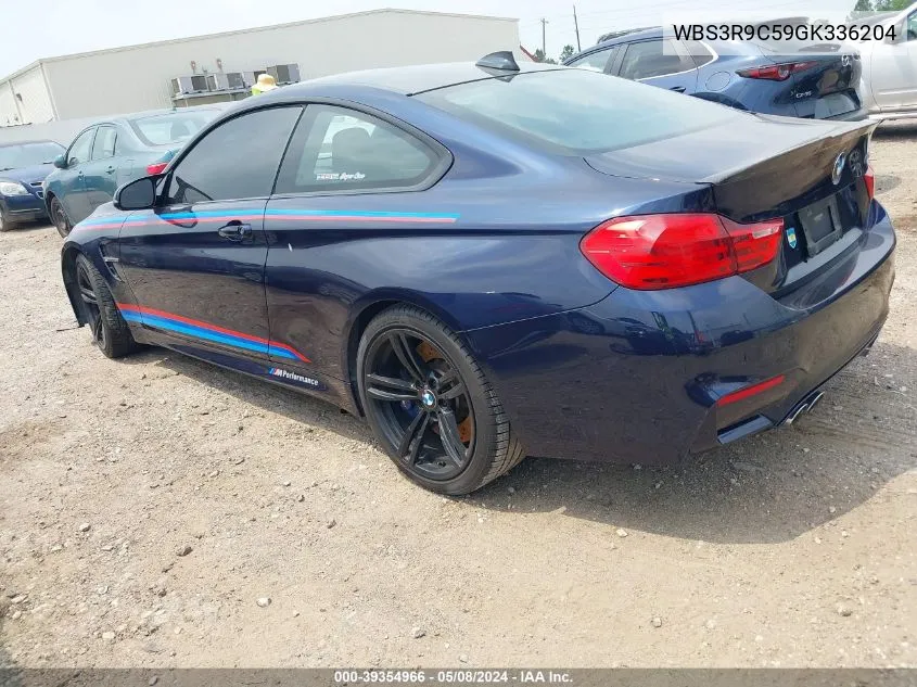 2016 BMW M4 VIN: WBS3R9C59GK336204 Lot: 39354966