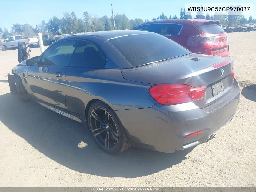 2016 BMW M4 VIN: WBS3U9C56GP970037 Lot: 40232526