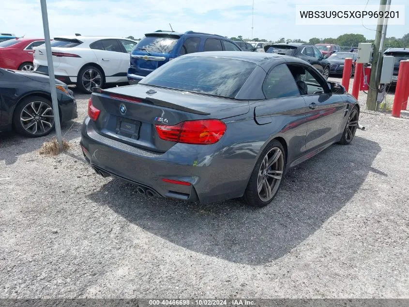 2016 BMW M4 VIN: WBS3U9C5XGP969201 Lot: 40466698