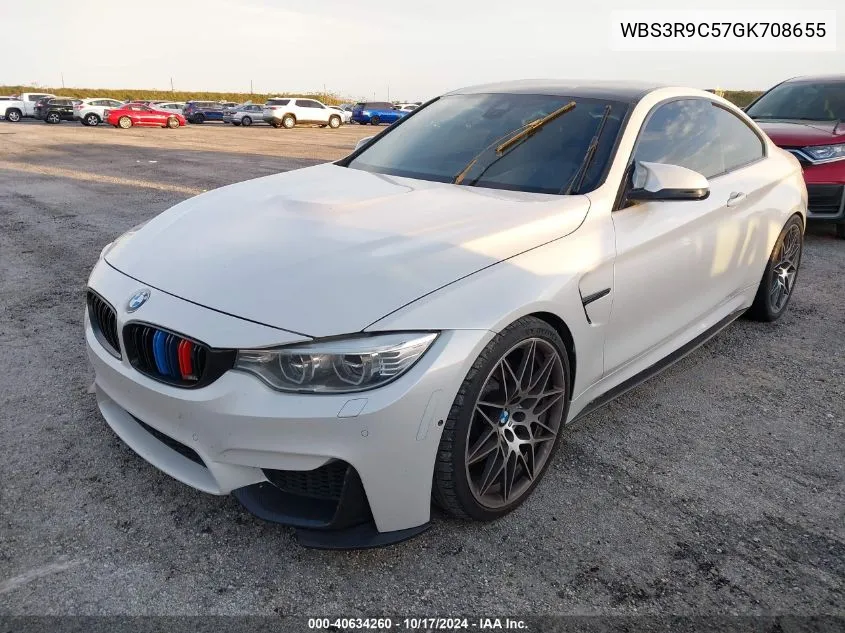 2016 BMW M4 VIN: WBS3R9C57GK708655 Lot: 40634260