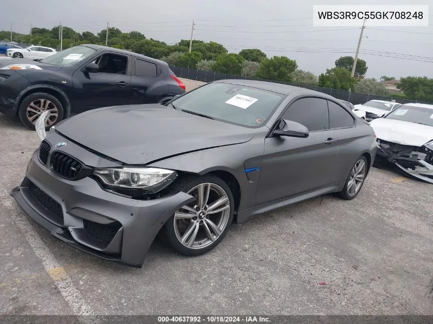 2016 BMW M4 VIN: WBS3R9C55GK708248 Lot: 40637992