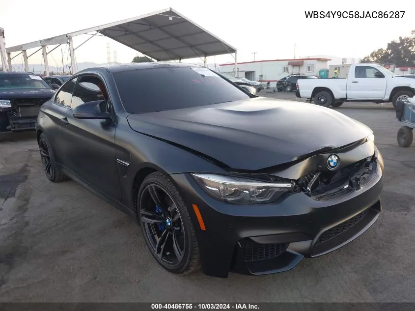 2018 BMW M4 VIN: WBS4Y9C58JAC86287 Lot: 40486755