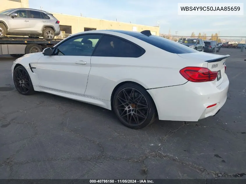 2018 BMW M4 VIN: WBS4Y9C50JAA85659 Lot: 40795150