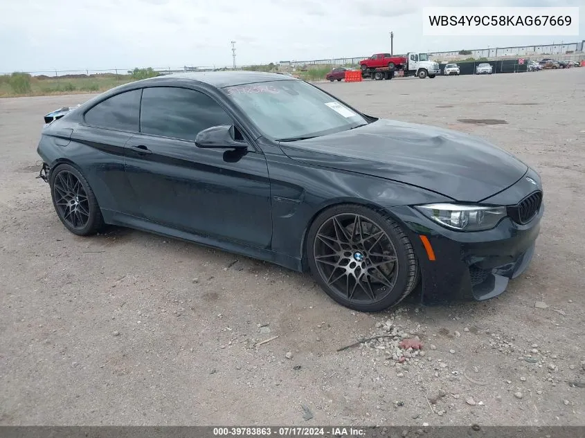 2019 BMW M4 VIN: WBS4Y9C58KAG67669 Lot: 39783863