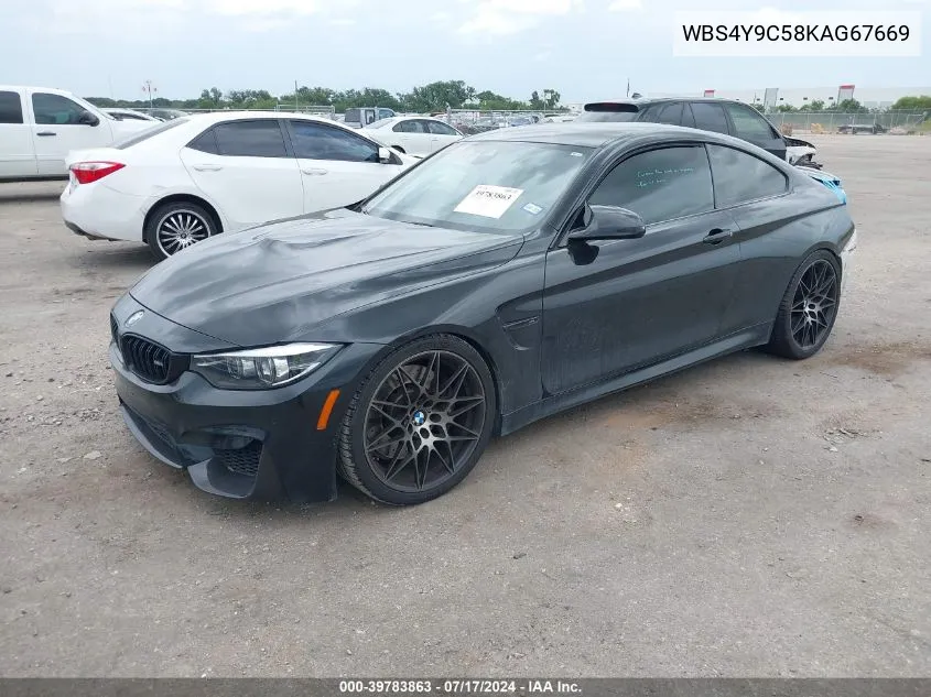 2019 BMW M4 VIN: WBS4Y9C58KAG67669 Lot: 39783863