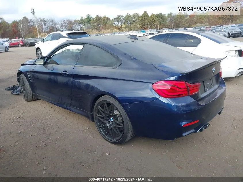 2019 BMW M4 VIN: WBS4Y9C57KAG67372 Lot: 40717242