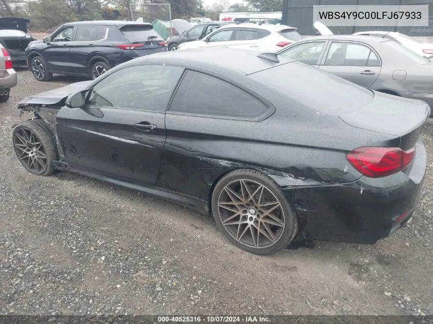 2020 BMW M4 VIN: WBS4Y9C00LFJ67933 Lot: 40525316