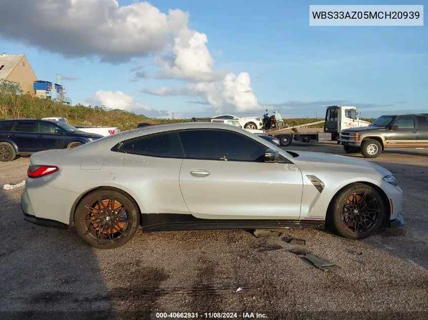 2021 BMW M4 Competition VIN: WBS33AZ05MCH20939 Lot: 40662931