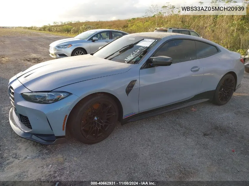 2021 BMW M4 Competition VIN: WBS33AZ05MCH20939 Lot: 40662931