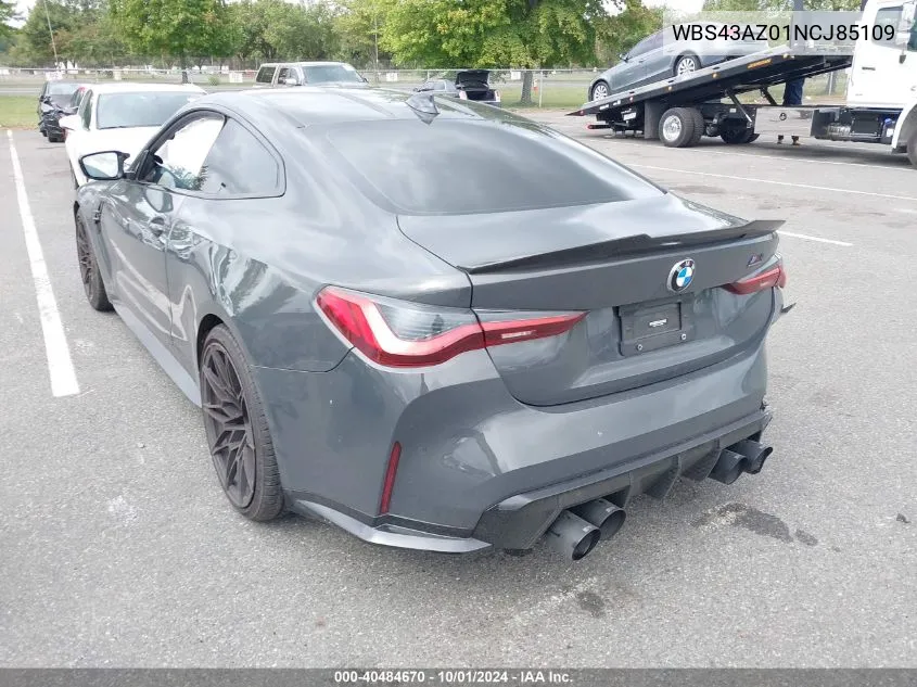 2022 BMW M4 Competition xDrive VIN: WBS43AZ01NCJ85109 Lot: 40484670