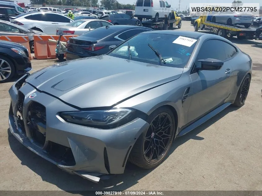 2023 BMW M4 Competition xDrive VIN: WBS43AZ02PCM27795 Lot: 39827910