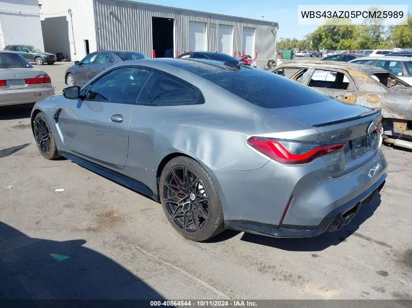 2023 BMW M4 Competition xDrive VIN: WBS43AZ05PCM25989 Lot: 40564544