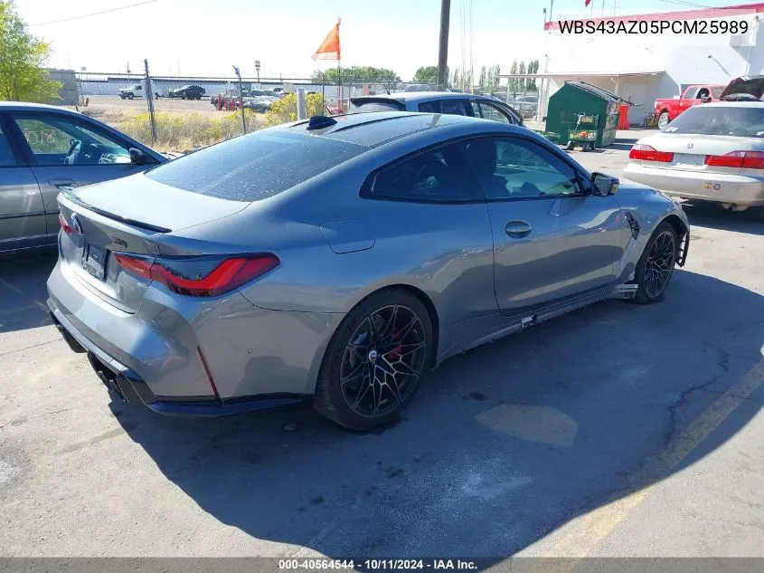 2023 BMW M4 Competition xDrive VIN: WBS43AZ05PCM25989 Lot: 40564544