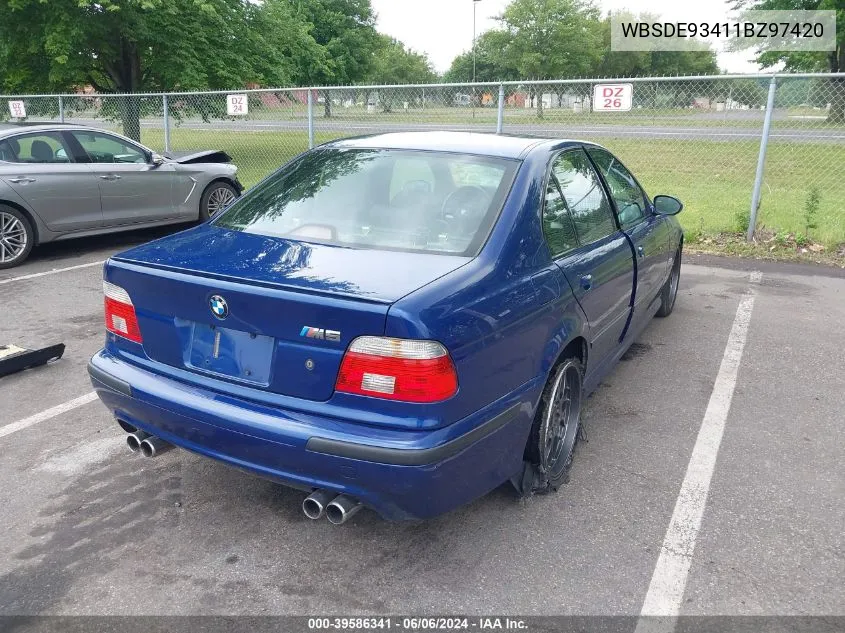 WBSDE93411BZ97420 2001 BMW M5