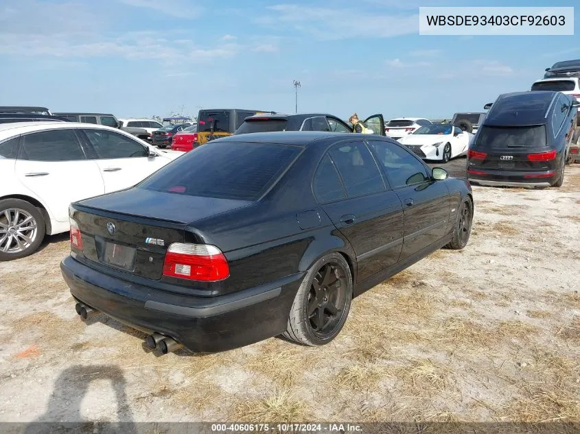 WBSDE93403CF92603 2003 BMW M5